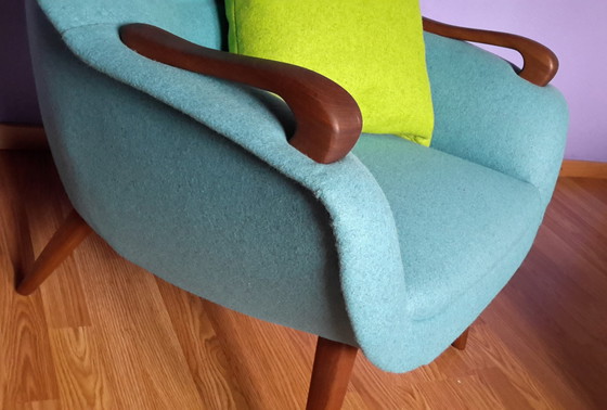 Image 1 of 2x Vintage teak fauteuils jaren 50/60