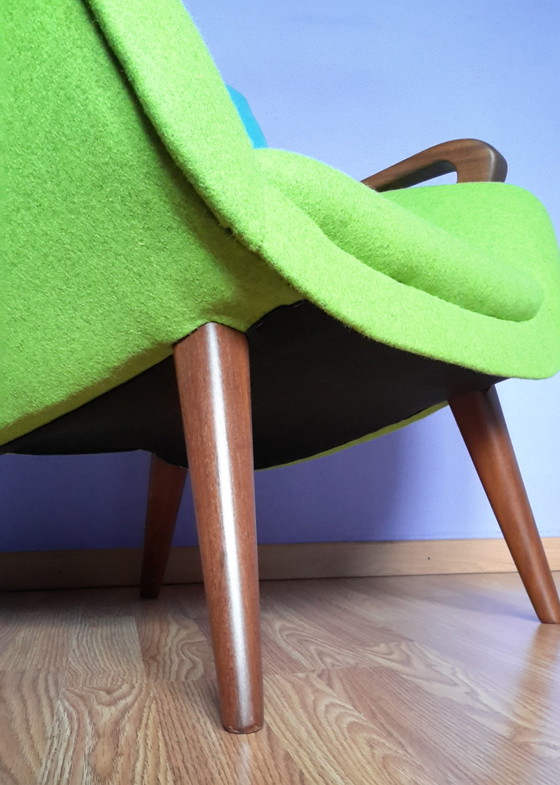 Image 1 of 2x Vintage teak fauteuils jaren 50/60