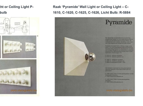 Image 1 of Raak Amsterdam Pyramide wand-/plafondlampen