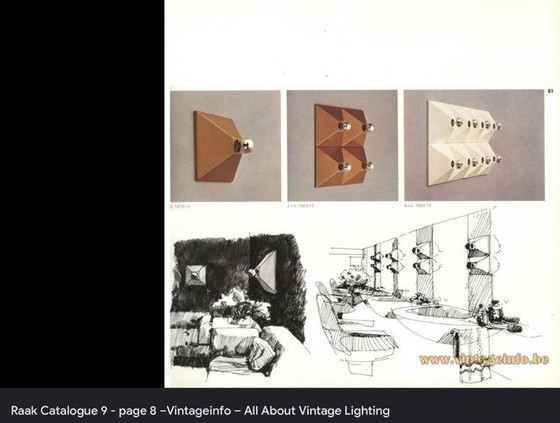 Image 1 of Raak Amsterdam Pyramide wand-/plafondlampen