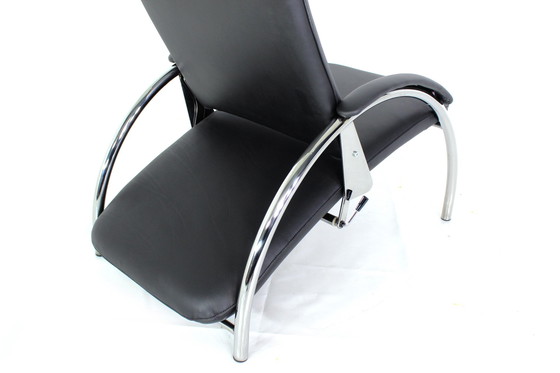 Image 1 of als nieuw! Ingmar Relling "Optima" Fauteuils, loungestoel in Leer en Chroom, Np. 3564 euro