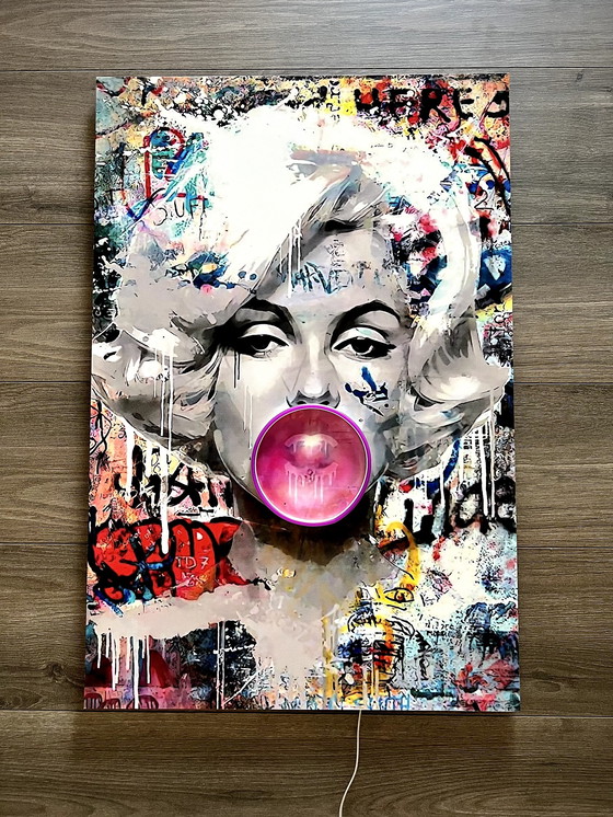 Image 1 of Marilyn Monroe Bubblegum led- Kunst