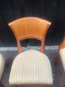 6x Vintage kersenhouten eetkamerstoel