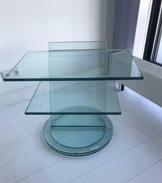 Image 1 of Design glazen tv tafel