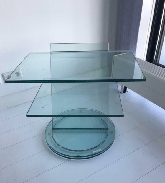 Image 1 of Design glazen tv tafel