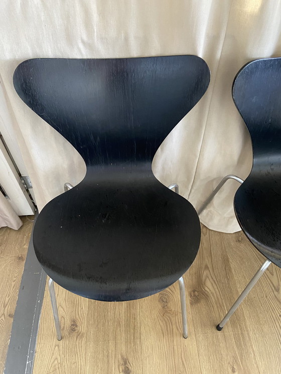 Image 1 of 4x Fritz Hansen Vlinderstoelen van Arne Jacobsen