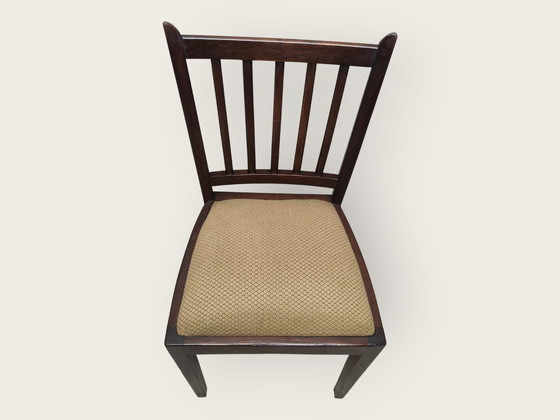 Image 1 of 4x Mid Century eettafel stoelen