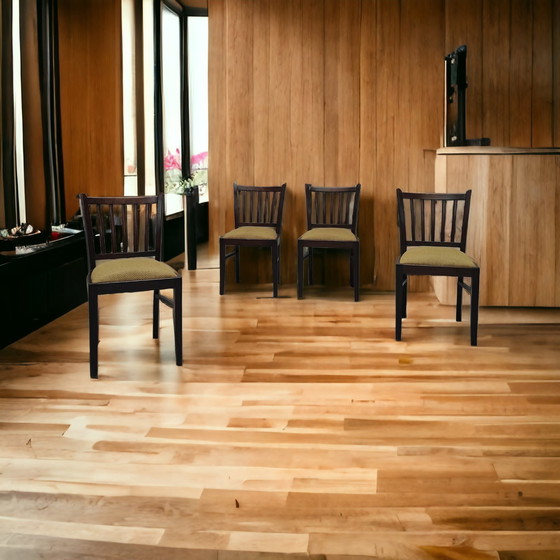 Image 1 of 4x Mid Century eettafel stoelen