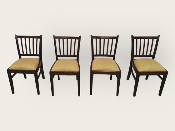 Image 1 of 4x Mid Century eettafel stoelen