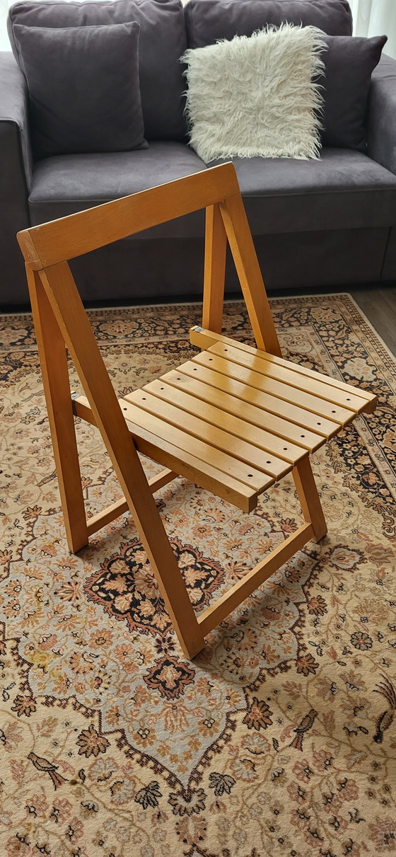 Image 1 of 5x Vintage 'Trieste' klapstoelen van Aldo Jacober / Alberto Bazzani