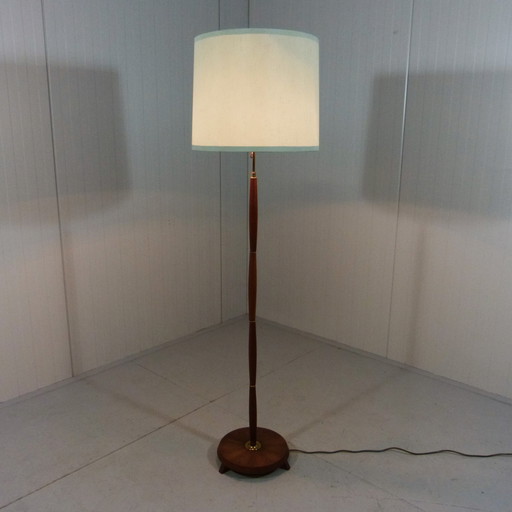 Mid century teakhouten vloerlamp Denemarken 1960