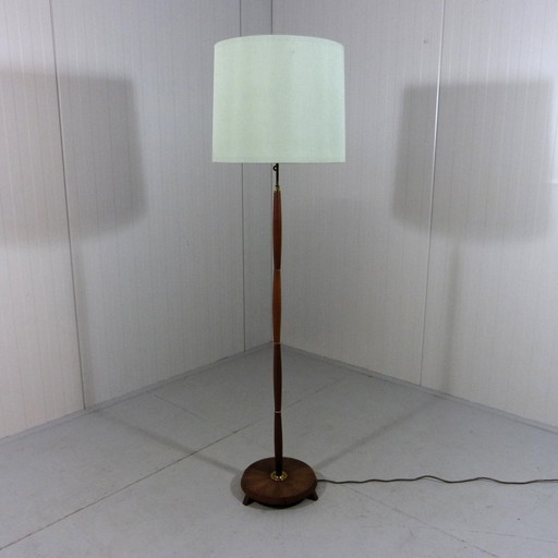 Mid century teakhouten vloerlamp Denemarken 1960