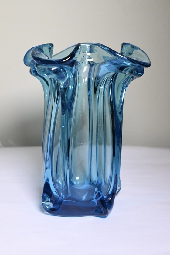 Image 1 of Vintage Blauw zakdoekvaas