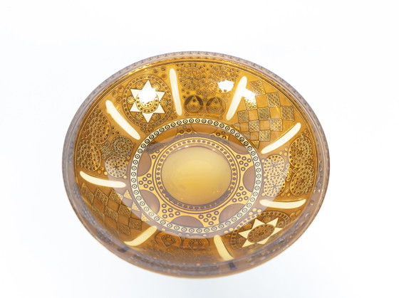 Image 1 of Osmanli Koleksiyonu Pasabahce Magazalari -  24K Goud - limited edition -  verguld - glas - schaal