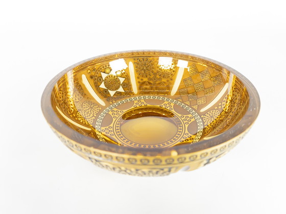 Image 1 of Osmanli Koleksiyonu Pasabahce Magazalari -  24K Goud - limited edition -  verguld - glas - schaal