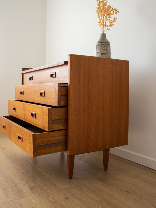 Vintage Deense ladekast met ingebouwde make-upspiegel