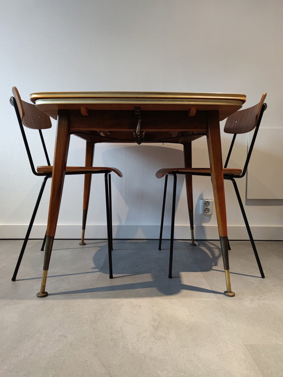 Image 1 of Vintage uitschuifbare eettafel