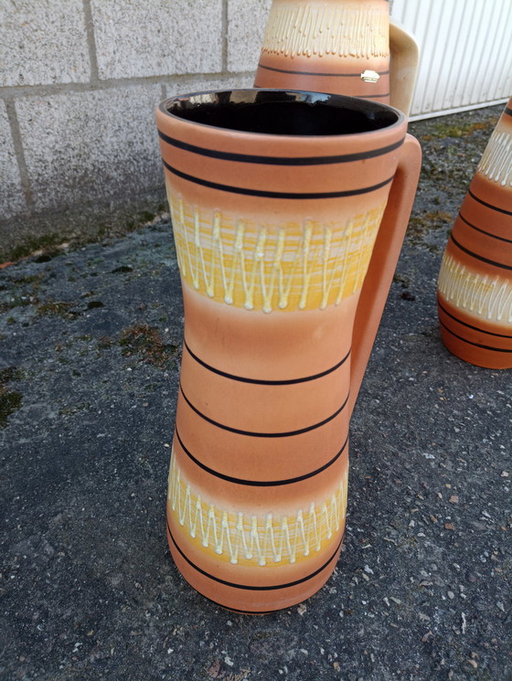 Image 1 of 3x Vintage West-Germany Pottery vloervazen