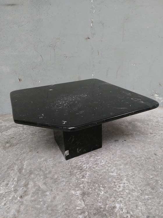 Image 1 of Black marble coffee table