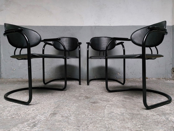 Image 1 of 4x effezeta Italy design buisframe dinning chairs