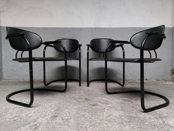 Image 1 of 4x effezeta Italy design buisframe dinning chairs