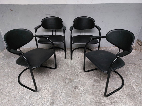 Image 1 of 4x effezeta Italy design buisframe dinning chairs