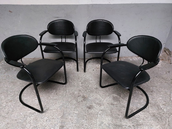 Image 1 of 4x effezeta Italy design buisframe dinning chairs