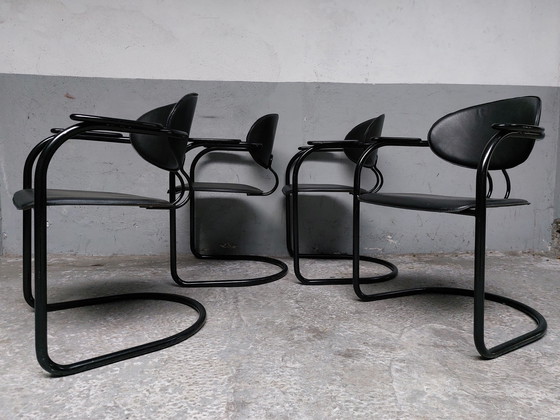 Image 1 of 4x effezeta Italy design buisframe dinning chairs