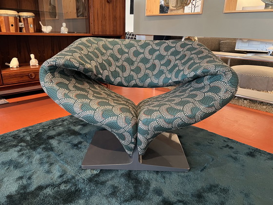 Image 1 of Artifort Ribbon Chair in stof Zuma Emeraude 5-2023