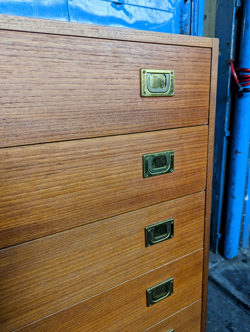 Vintage teak ladenkast jaren 60 