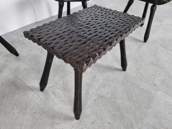 Image 1 of Vintage brutalist eetkamerset