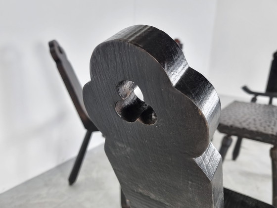 Image 1 of Vintage brutalist eetkamerset