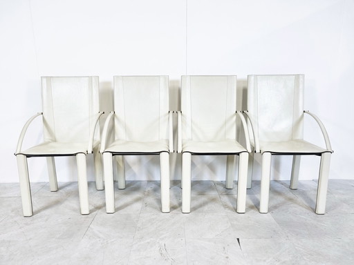 4 x Carlo Bartoli voor Matteo Grassi eetkamerstoelen