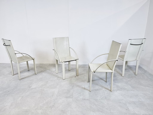 4 x Carlo Bartoli voor Matteo Grassi eetkamerstoelen