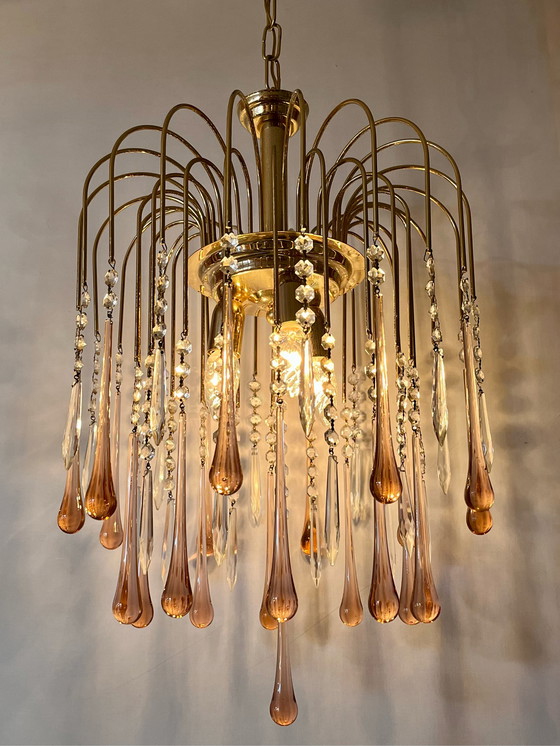 Image 1 of Teardrop lamp vintage retro roze