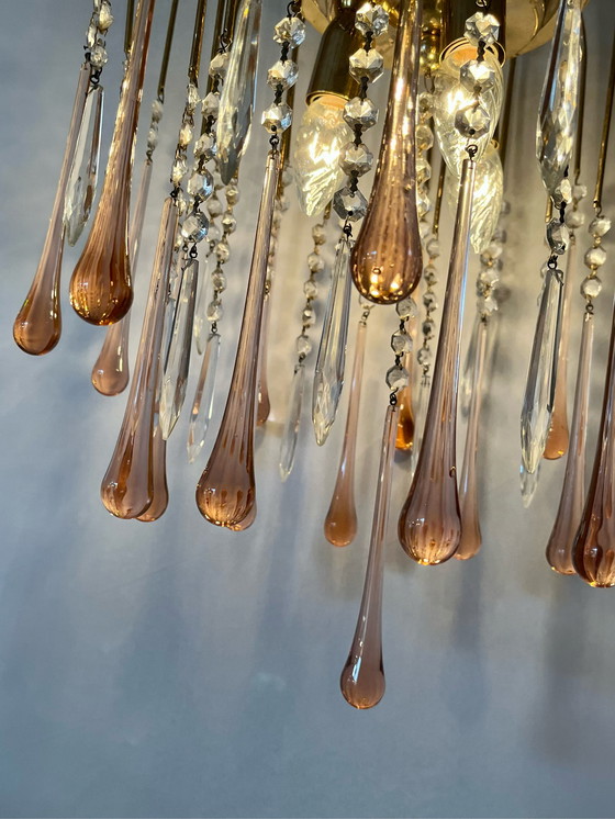 Image 1 of Teardrop lamp vintage retro roze