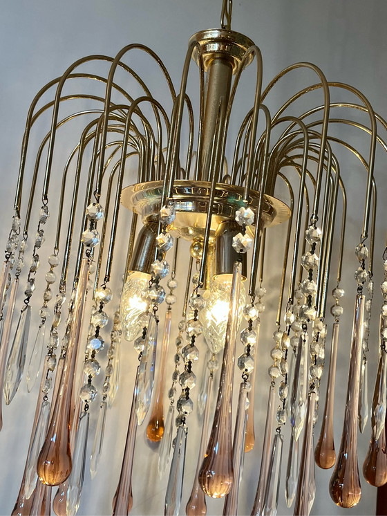 Image 1 of Teardrop lamp vintage retro roze