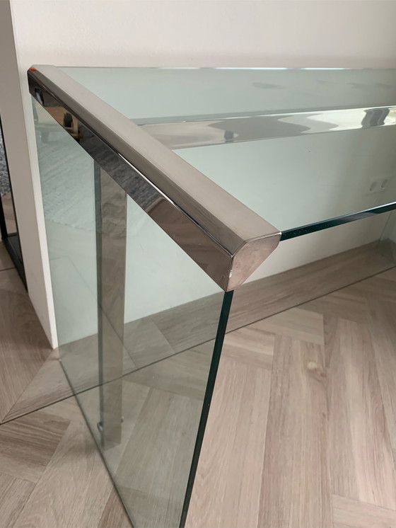 Image 1 of Design glazen bureau - sidetable