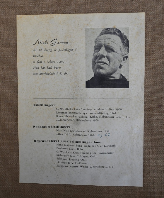 Image 1 of Niels Jensen, Deens  olieverf schilderij op doek 