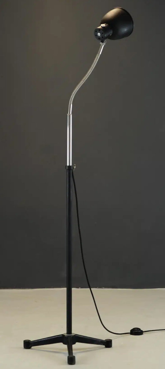 Image 1 of Hala Zeist industriële werkplaatsvloerlamp van H. Busquet