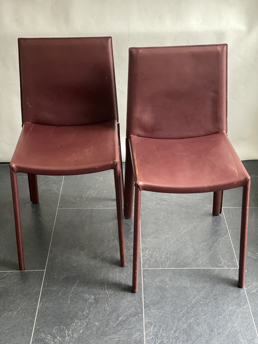 Paar Italiaanse Arben eetkamerstoelen uit de jaren 70