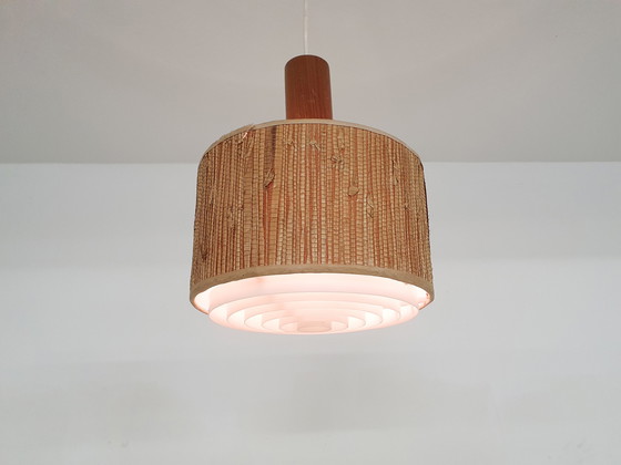 Image 1 of Skandinavisch moderne rotan hanglamp, jaren 60