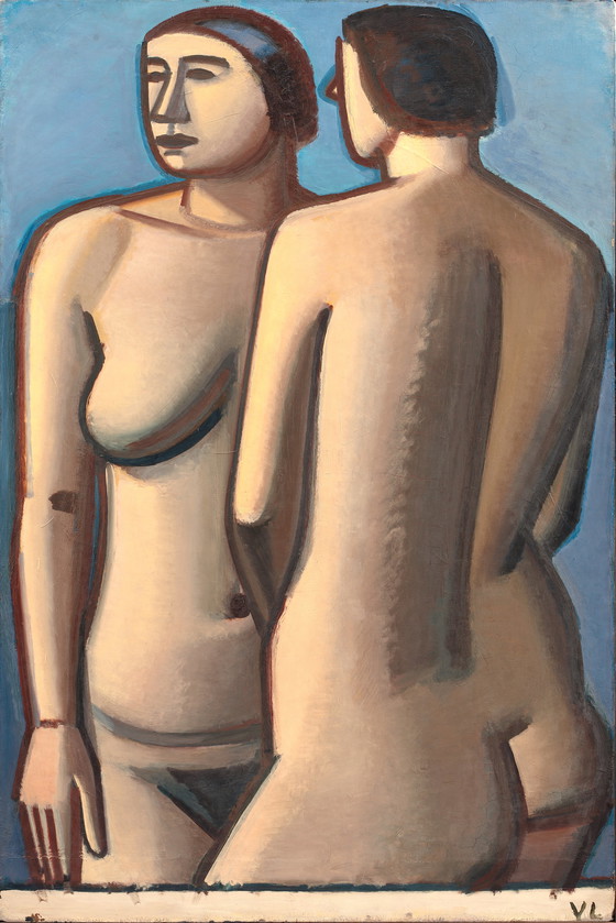 Image 1 of Vilhelm Lundstrom (kubisme)  Two Male Nudes ( op canvas )