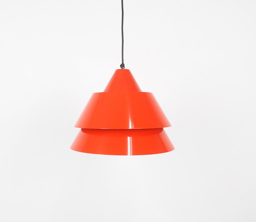 Fog & Morup Zone hanglamp rood, 1960's