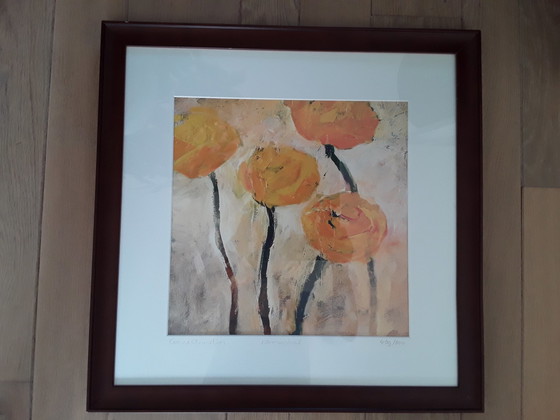 Image 1 of Corine Annelies van Dolder Lithografie 'Ranonkel'