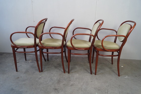 Image 1 of 4x Vintage Thonet 215 P Stoelen, set