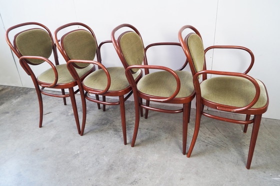 Image 1 of 4x Vintage Thonet 215 P Stoelen, set