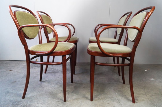 Image 1 of 4x Vintage Thonet 215 P Stoelen, set