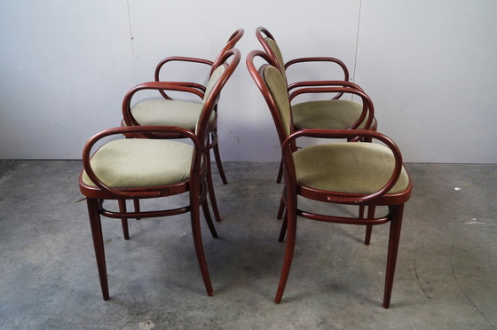Image 1 of 4x Vintage Thonet 215 P Stoelen, set
