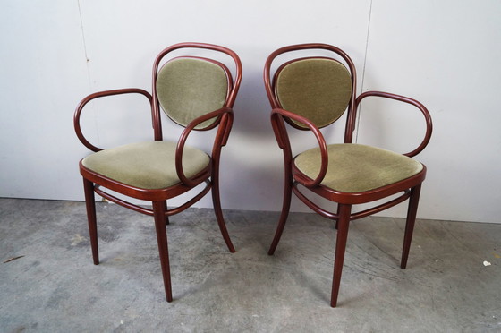 Image 1 of 4x Vintage Thonet 215 P Stoelen, set